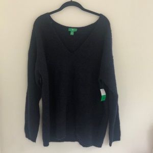 dip navy blue knitted sweater